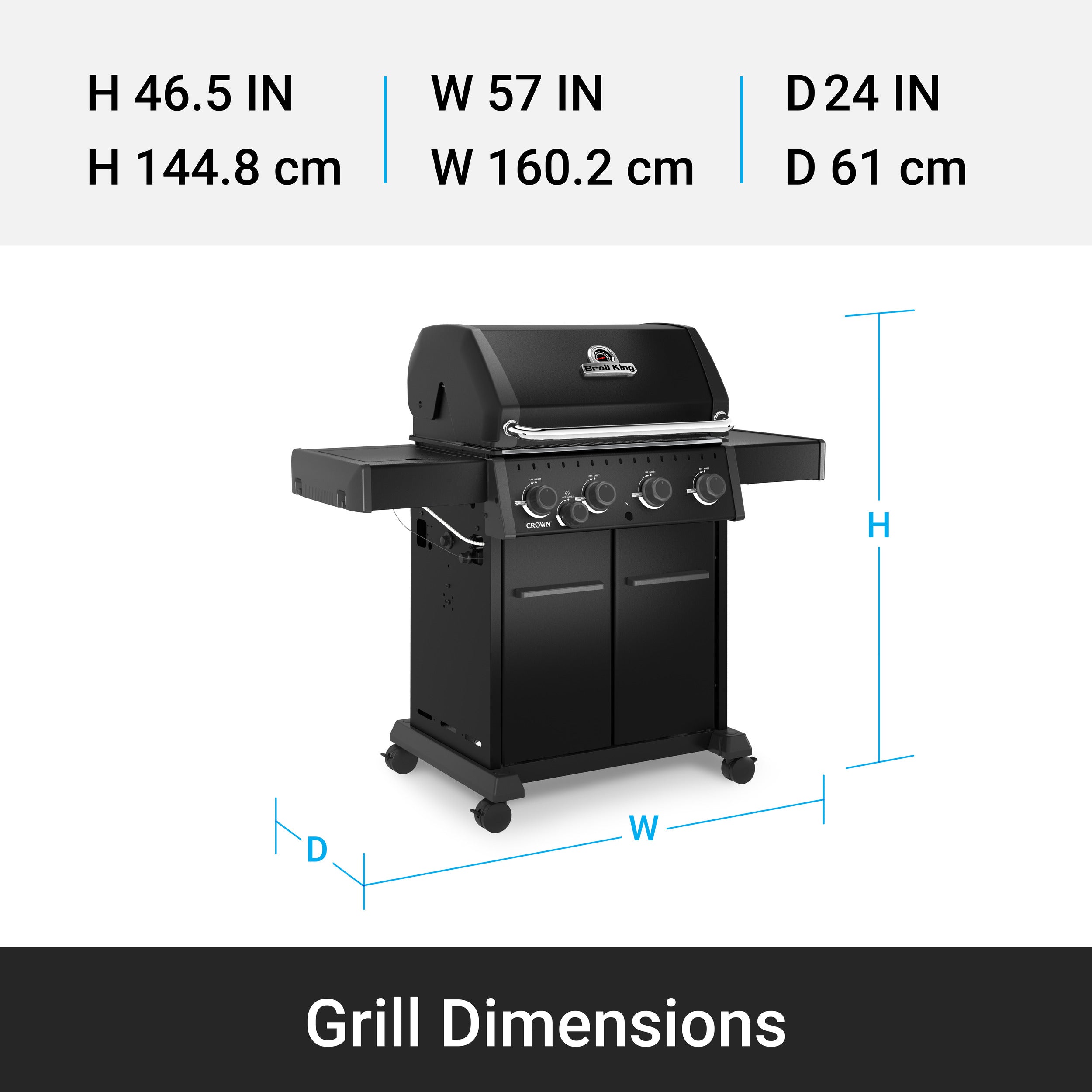 Grelhador a Gás Broil King Crown™ 440 Shadow