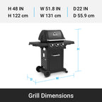 Parrilla de gas compacta ROYAL™ 320 Shadow
